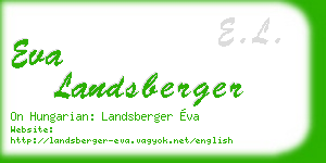 eva landsberger business card